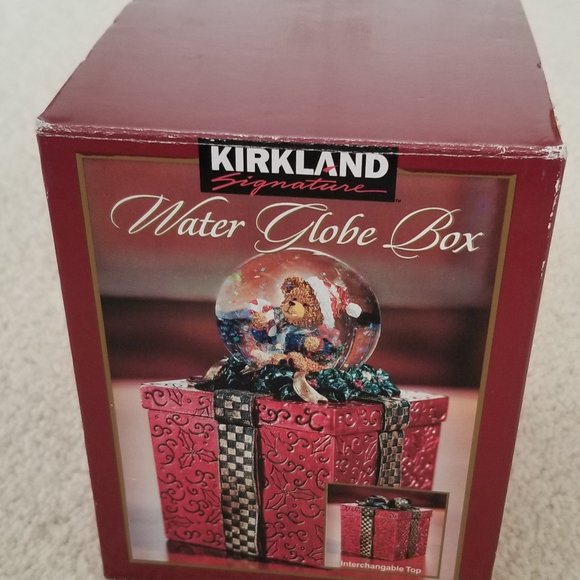 Vintage Kirkland Signature Water Globe Box Bear - Picture 3 of 6
